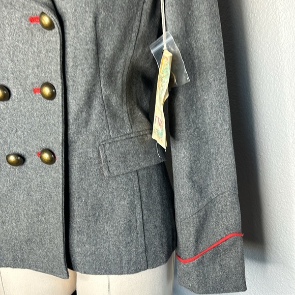 Aratta Silent Journey double breasted wool pea coat - Picture 3 of 9